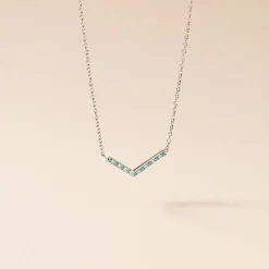 Collier Elga Argent Blanc Oxyde De Zirconium
