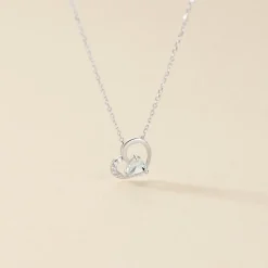 Collier Eliana Or Blanc Topaze Et Oxyde De Zirconium