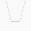 Collier Elixanne Argent Blanc Oxyde De Zirconium