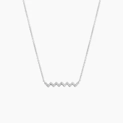Collier Elixanne Argent Blanc Oxyde De Zirconium