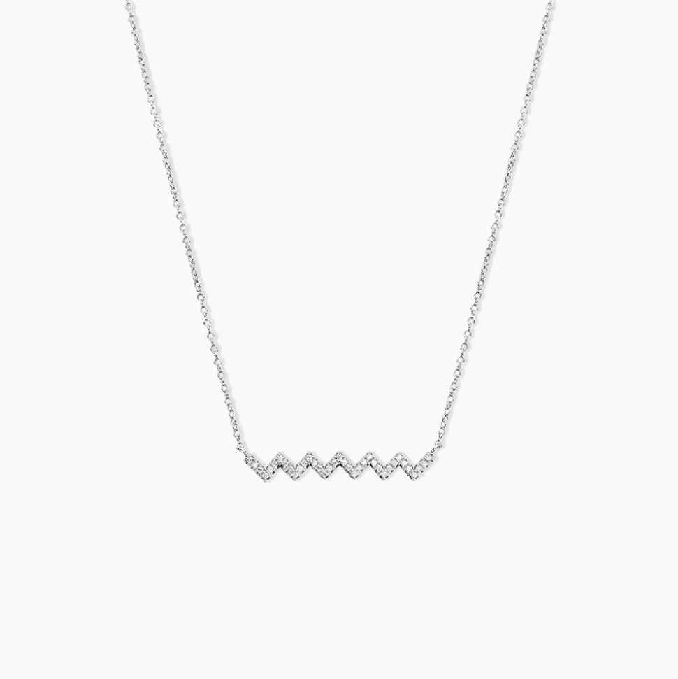 Collier Elixanne Argent Blanc Oxyde De Zirconium
