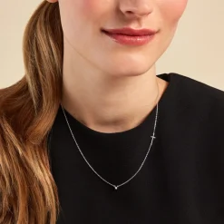 Collier Eloa Argent Blanc Oxyde De Zirconium|Marc Orian New
