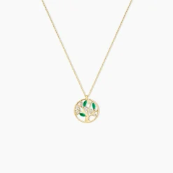Collier Elsebein Or Jaune Emeraude