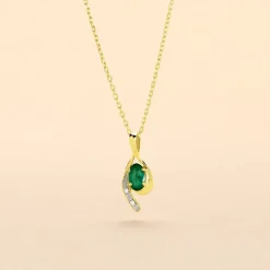Collier Emotion Or Jaune Emeraude Diamant|Marc Orian Discount