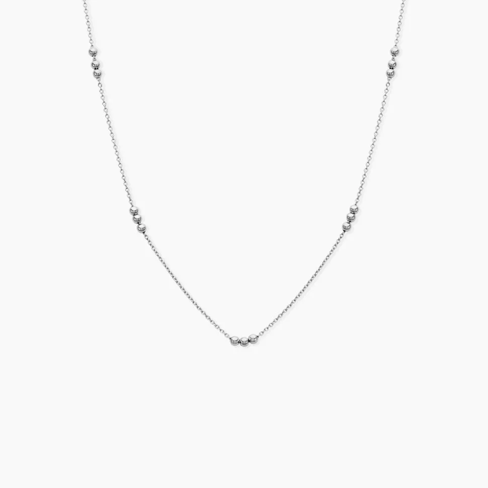 Collier Eniola Argent Blanc