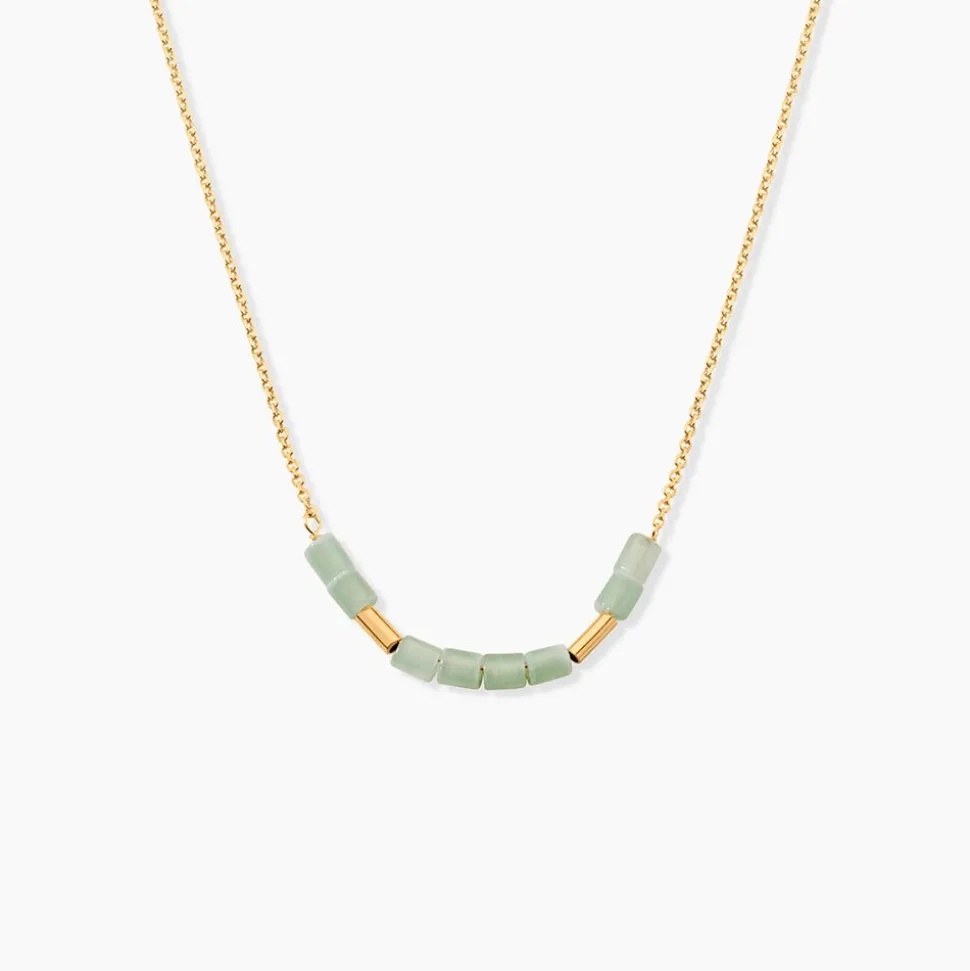 Collier Erdmann Or Jaune Aventurine