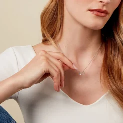 Collier Eryka Argent Blanc Oxyde De Zirconium|Marc Orian Hot