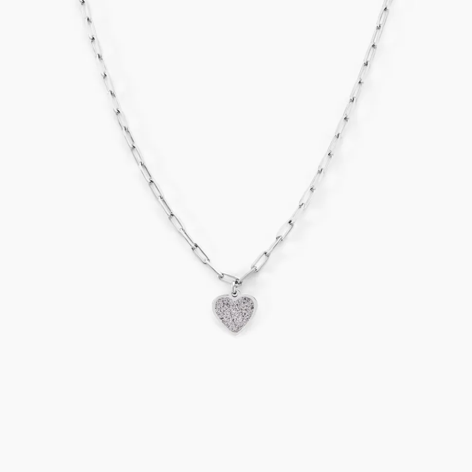 Collier Etincelante Argent Blanc
