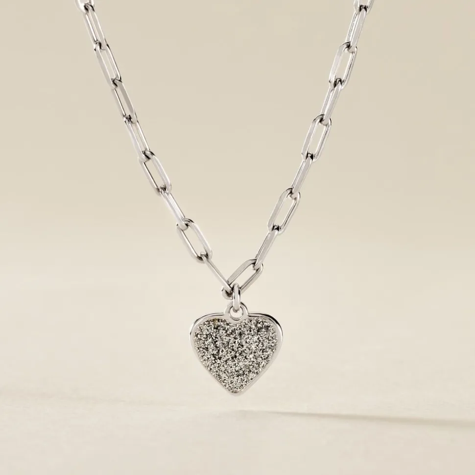 Collier Etincelante Argent Blanc