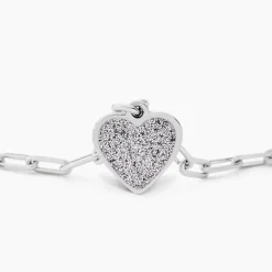 Collier Etincelante Argent Blanc