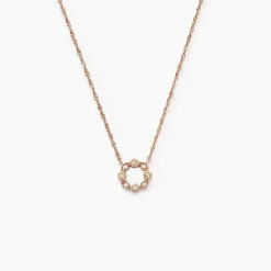 Collier Eugenie Argent Rose Oxyde De Zirconium