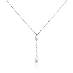 Collier Euphoria Argent Blanc Perle De Culture|Marc Orian Online