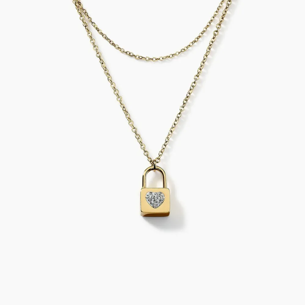 Collier Eva Acier Jaune Cristal|Marc Orian Outlet