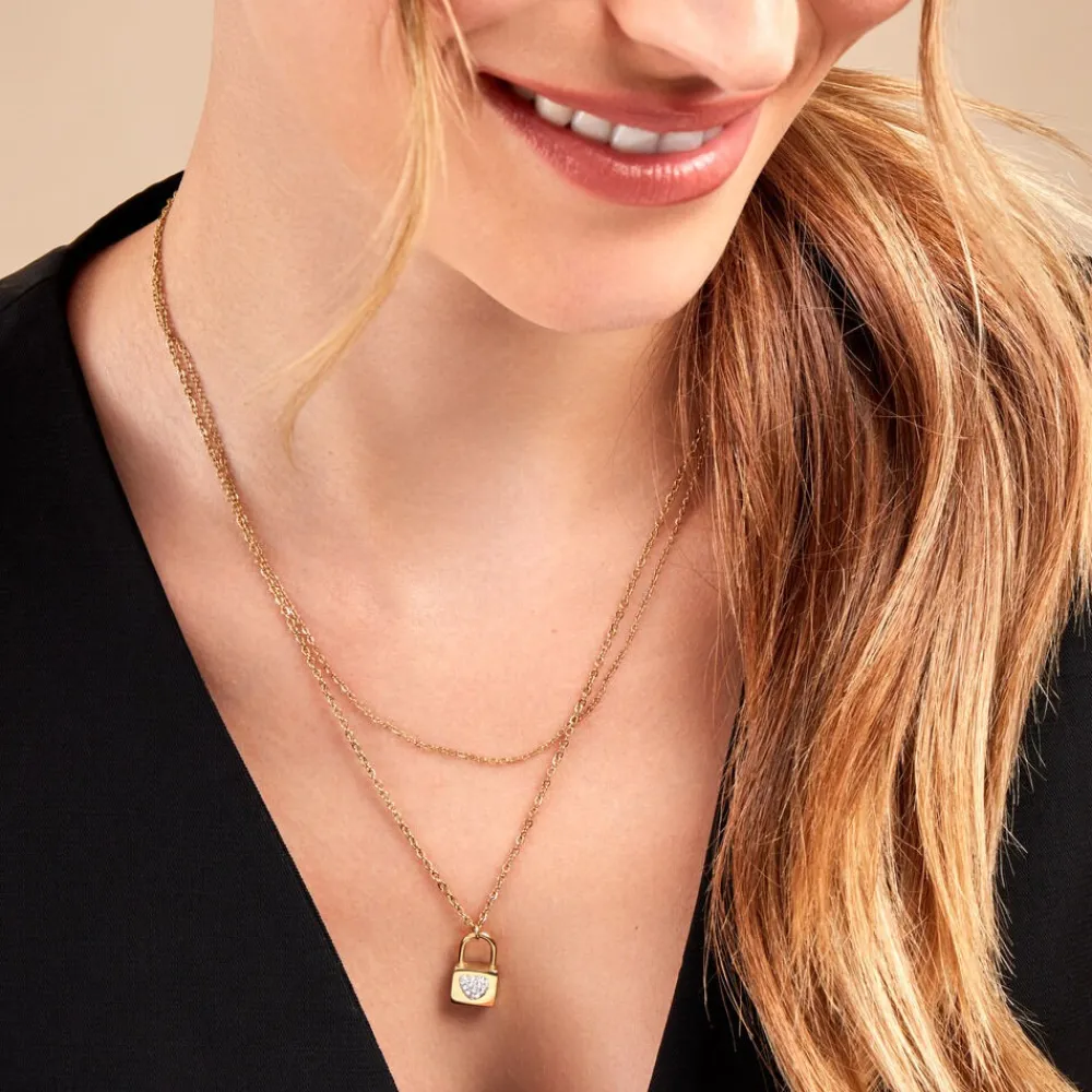 Collier Eva Acier Jaune Cristal|Marc Orian Outlet