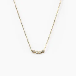 Collier Eva Acier Jaune Cristal