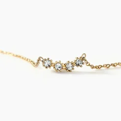 Collier Eva Acier Jaune Cristal