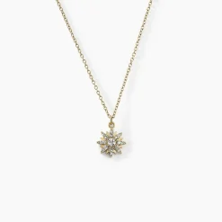 Collier Eva Acier Jaune Oxyde De Zirconium