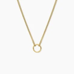 Collier Eva Cercle Ajoure Acier Jaune