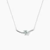 Collier Eva Or Blanc Topaze Et Oxyde De Zirconium