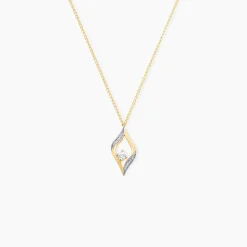 Collier Eye Or Jaune Oxyde De Zirconium