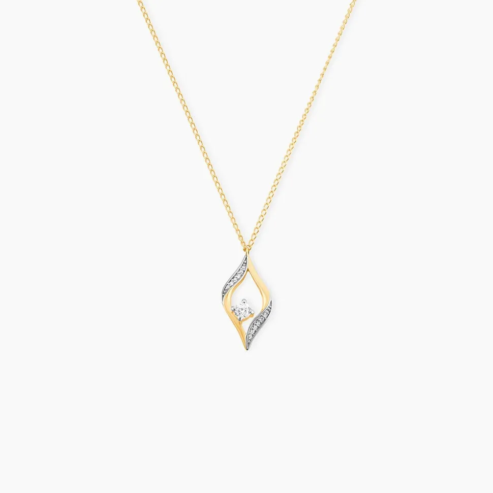 Collier Eye Or Jaune Oxyde De Zirconium