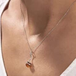 Collier Famata Argent Blanc Ambre|Marc Orian Clearance