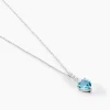 Collier Fany Or Blanc Topaze Et Oxyde De Zirconium