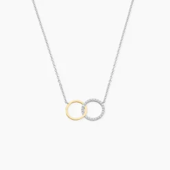 Collier Fei Or Jaune Argent Blanc Oxyde De Zirconium|Marc Orian