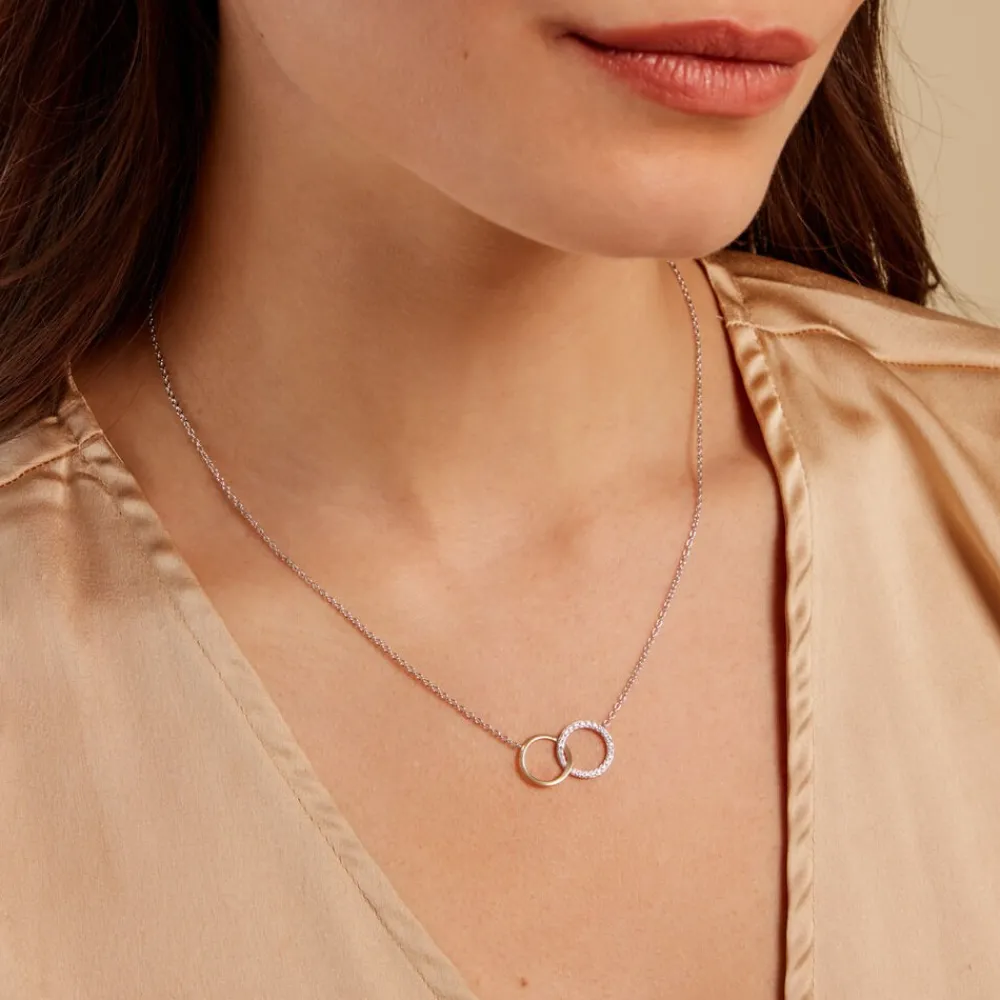 Collier Fei Or Jaune Argent Blanc Oxyde De Zirconium|Marc Orian