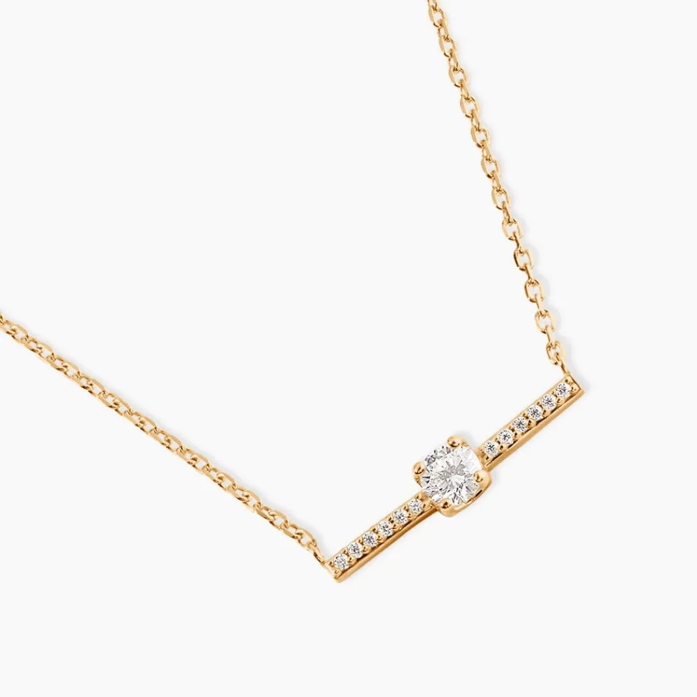 Collier Fergie Plaqué Or Jaune Oxyde De Zirconium|Marc Orian New