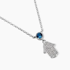Collier Fidelma Argent Blanc Spinelle Oxyde De Zirconium