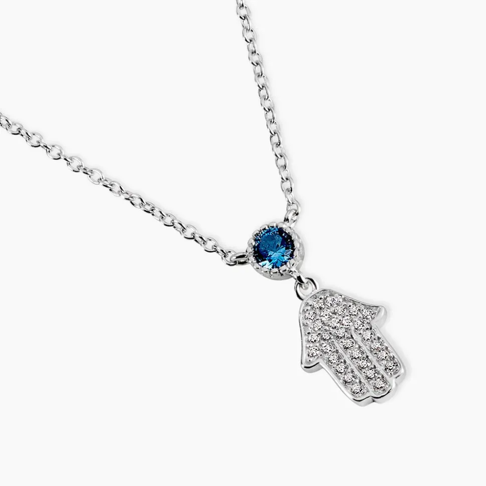 Collier Fidelma Argent Blanc Spinelle Oxyde De Zirconium