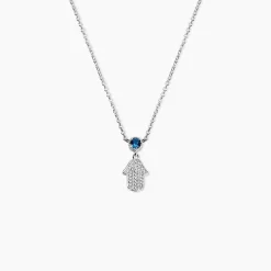 Collier Fidelma Argent Blanc Spinelle Oxyde De Zirconium