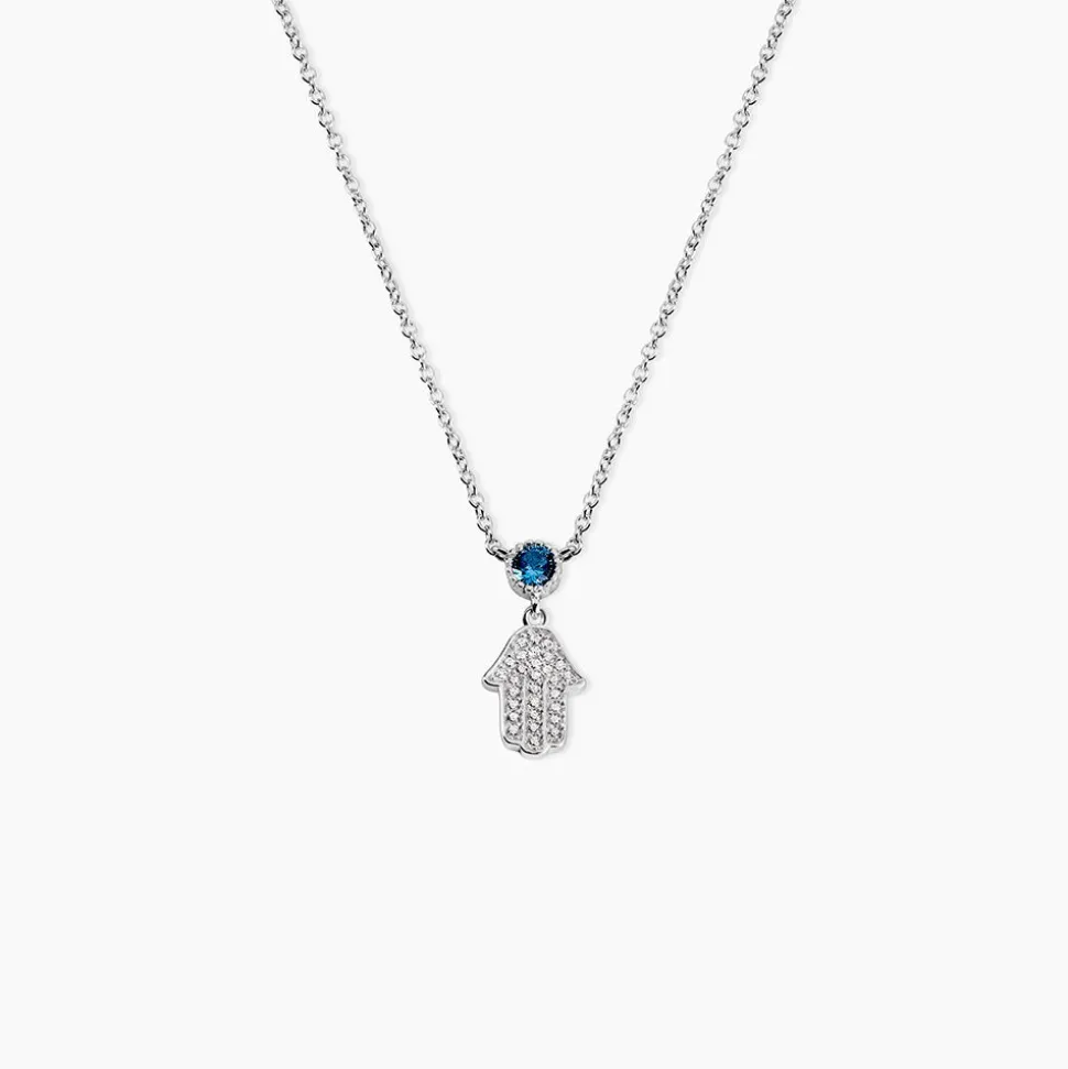 Collier Fidelma Argent Blanc Spinelle Oxyde De Zirconium