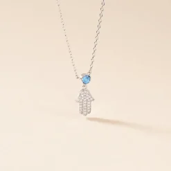 Collier Fidelma Argent Blanc Spinelle Oxyde De Zirconium