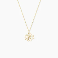Collier Floraison Dorée Or Jaune Oxyde De Zirconium
