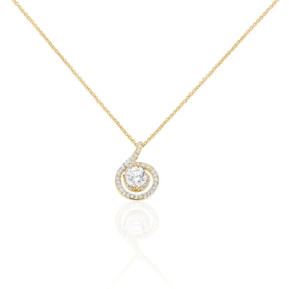 Collier Florentina Plaqué Or Jaune Oxyde De Zirconium|Marc Orian Discount