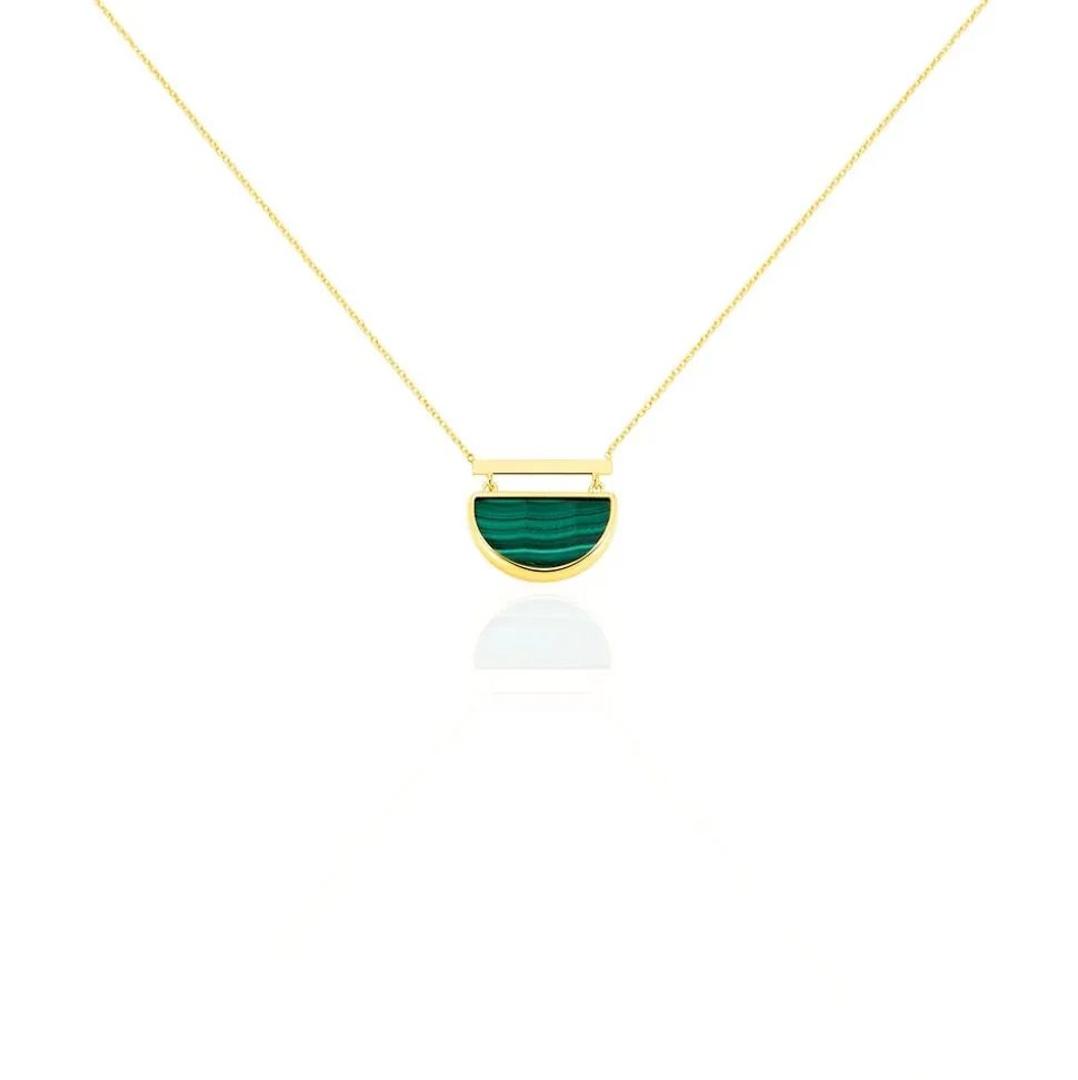Collier Florica Or Jaune Malachite
