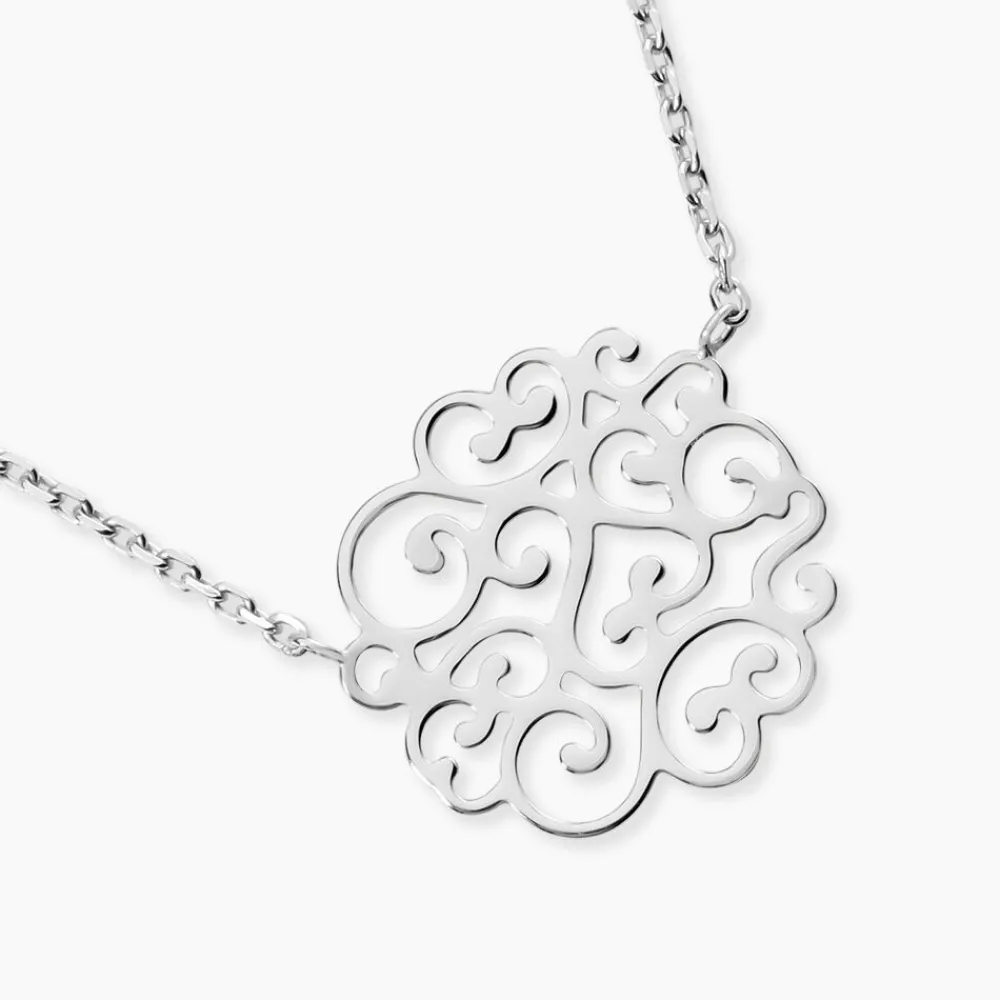 Collier Floride Argent Blanc|Marc Orian New