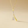 Collier Formev Or Bicolore Oxyde De Zirconium