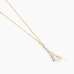 Collier Formev Or Bicolore Oxyde De Zirconium