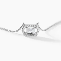 Collier Gia Argent Blanc Oxyde De Zirconium