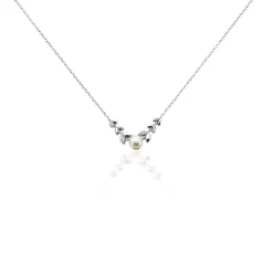 Collier Giambattista Argent Blanc Perle De Culture Oxyde De Zirconium|Marc Orian New