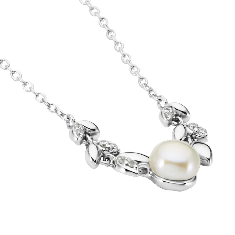 Collier Giambattista Argent Blanc Perle De Culture Oxyde De Zirconium|Marc Orian New
