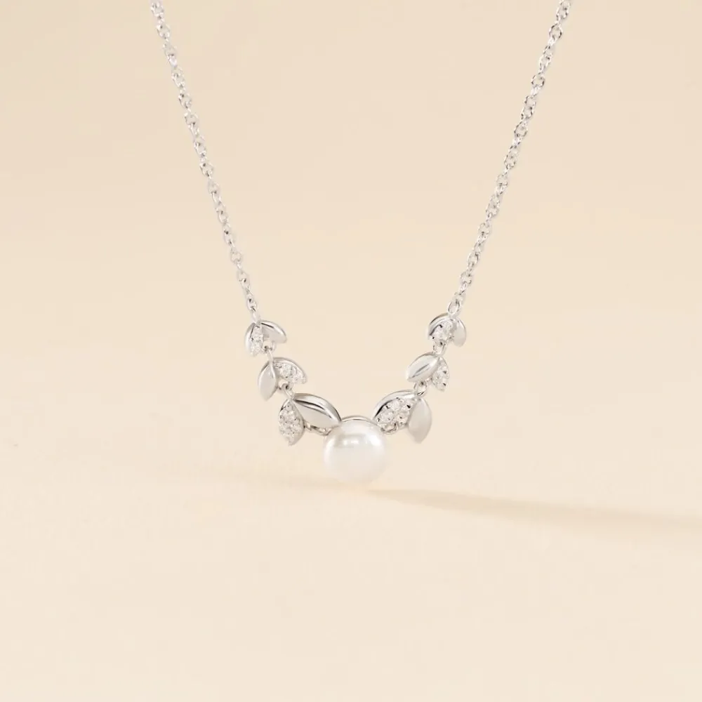 Collier Giambattista Argent Blanc Perle De Culture Oxyde De Zirconium|Marc Orian New