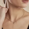 Collier Gino Argent Rose Oxyde De Zirconium
