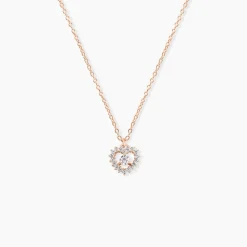 Collier Gino Argent Rose Oxyde De Zirconium
