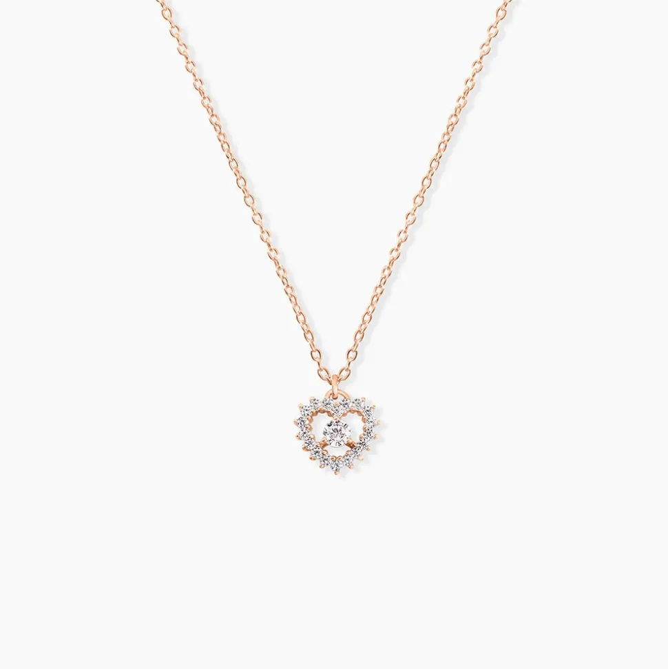 Collier Gino Argent Rose Oxyde De Zirconium