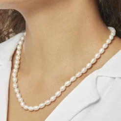 Collier Giustina Or Jaune Perle De Culture