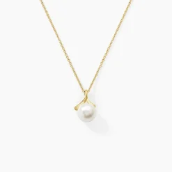 Collier Gladdie Or Jaune Perle De Culture